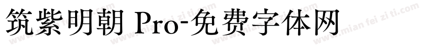 筑紫明朝 Pro字体转换
